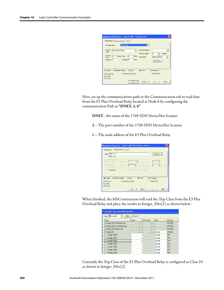Rockwell Automation 193-EC1_2_3_5, 193-ECPM,592-EC1_2_3_5 E3 and E3 Plus Solid-State Overload Relay User Manual User Manual | Page 200 / 276