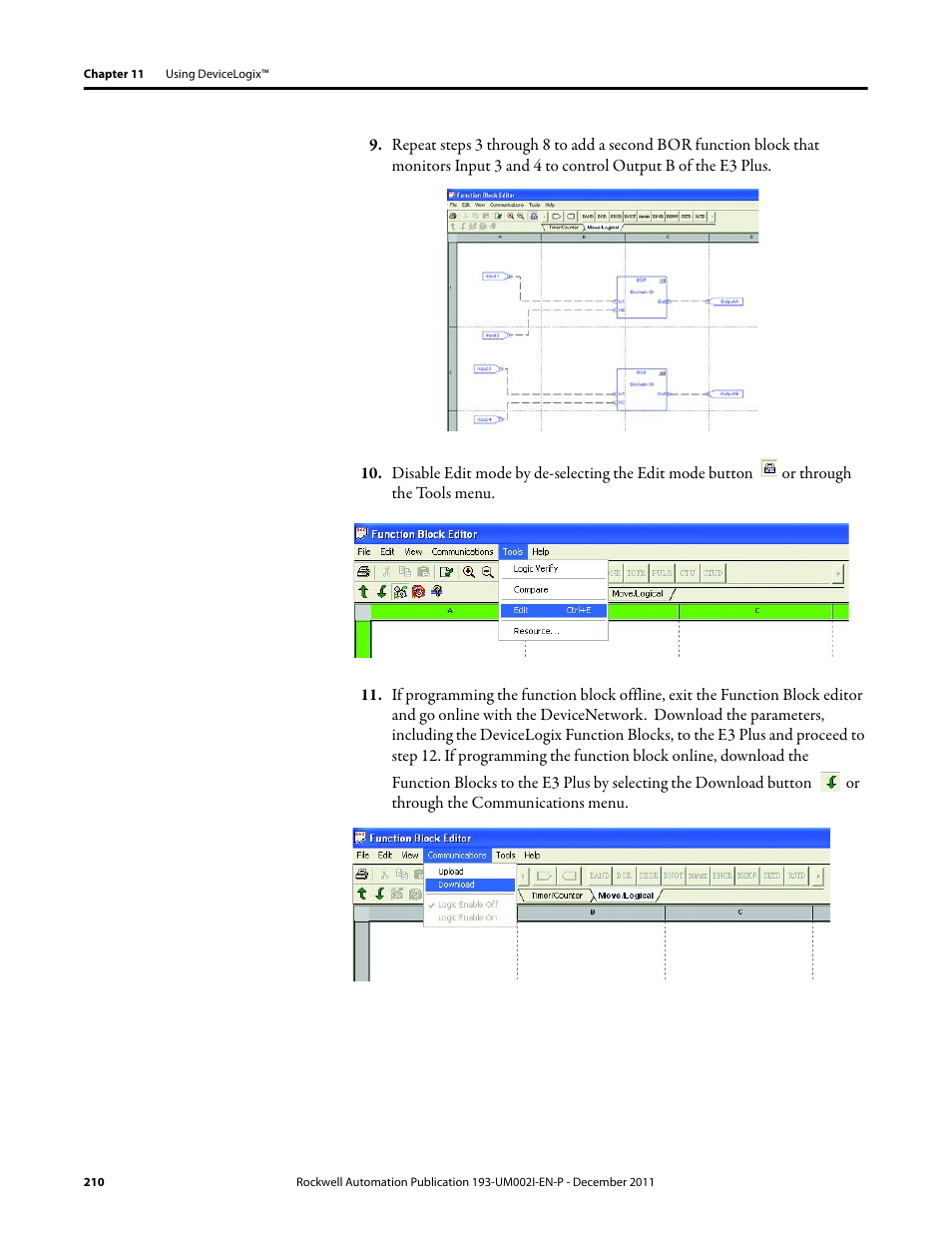 Rockwell Automation 193-EC1_2_3_5, 193-ECPM,592-EC1_2_3_5 E3 and E3 Plus Solid-State Overload Relay User Manual User Manual | Page 210 / 276