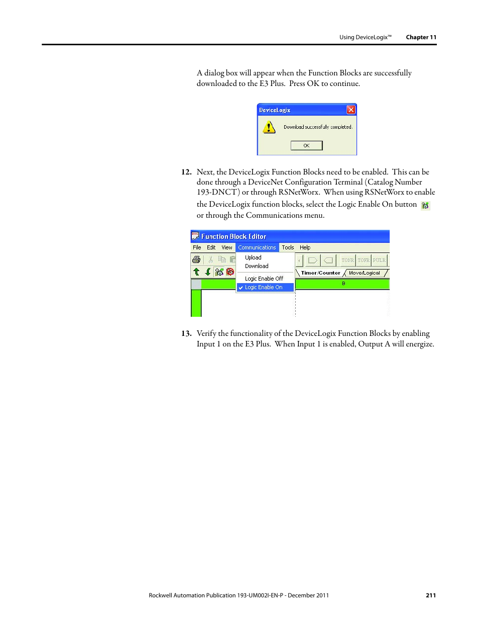 Rockwell Automation 193-EC1_2_3_5, 193-ECPM,592-EC1_2_3_5 E3 and E3 Plus Solid-State Overload Relay User Manual User Manual | Page 211 / 276