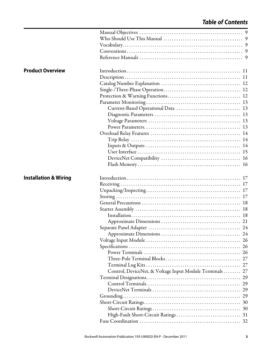 Rockwell Automation 193-EC1_2_3_5, 193-ECPM,592-EC1_2_3_5 E3 and E3 Plus Solid-State Overload Relay User Manual User Manual | Page 3 / 276