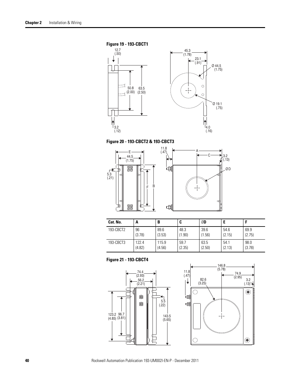 Rockwell Automation 193-EC1_2_3_5, 193-ECPM,592-EC1_2_3_5 E3 and E3 Plus Solid-State Overload Relay User Manual User Manual | Page 40 / 276