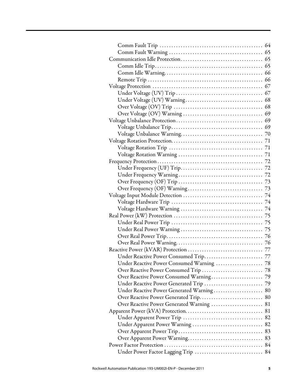 Rockwell Automation 193-EC1_2_3_5, 193-ECPM,592-EC1_2_3_5 E3 and E3 Plus Solid-State Overload Relay User Manual User Manual | Page 5 / 276