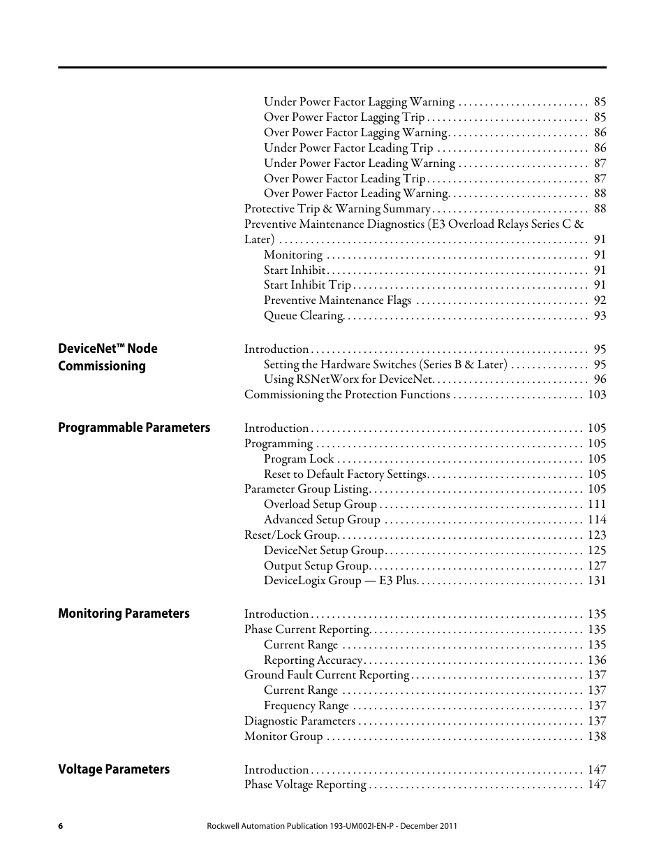 Rockwell Automation 193-EC1_2_3_5, 193-ECPM,592-EC1_2_3_5 E3 and E3 Plus Solid-State Overload Relay User Manual User Manual | Page 6 / 276