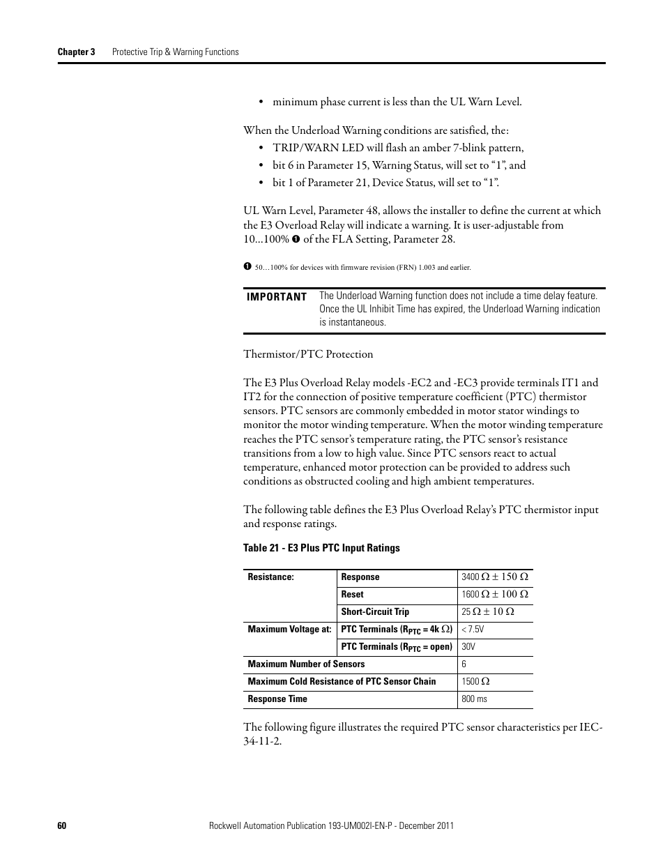 Rockwell Automation 193-EC1_2_3_5, 193-ECPM,592-EC1_2_3_5 E3 and E3 Plus Solid-State Overload Relay User Manual User Manual | Page 60 / 276