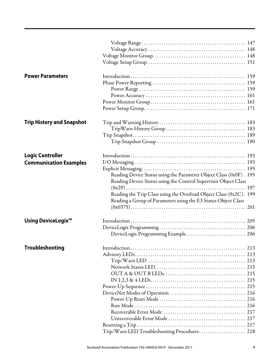 Rockwell Automation 193-EC1_2_3_5, 193-ECPM,592-EC1_2_3_5 E3 and E3 Plus Solid-State Overload Relay User Manual User Manual | Page 7 / 276