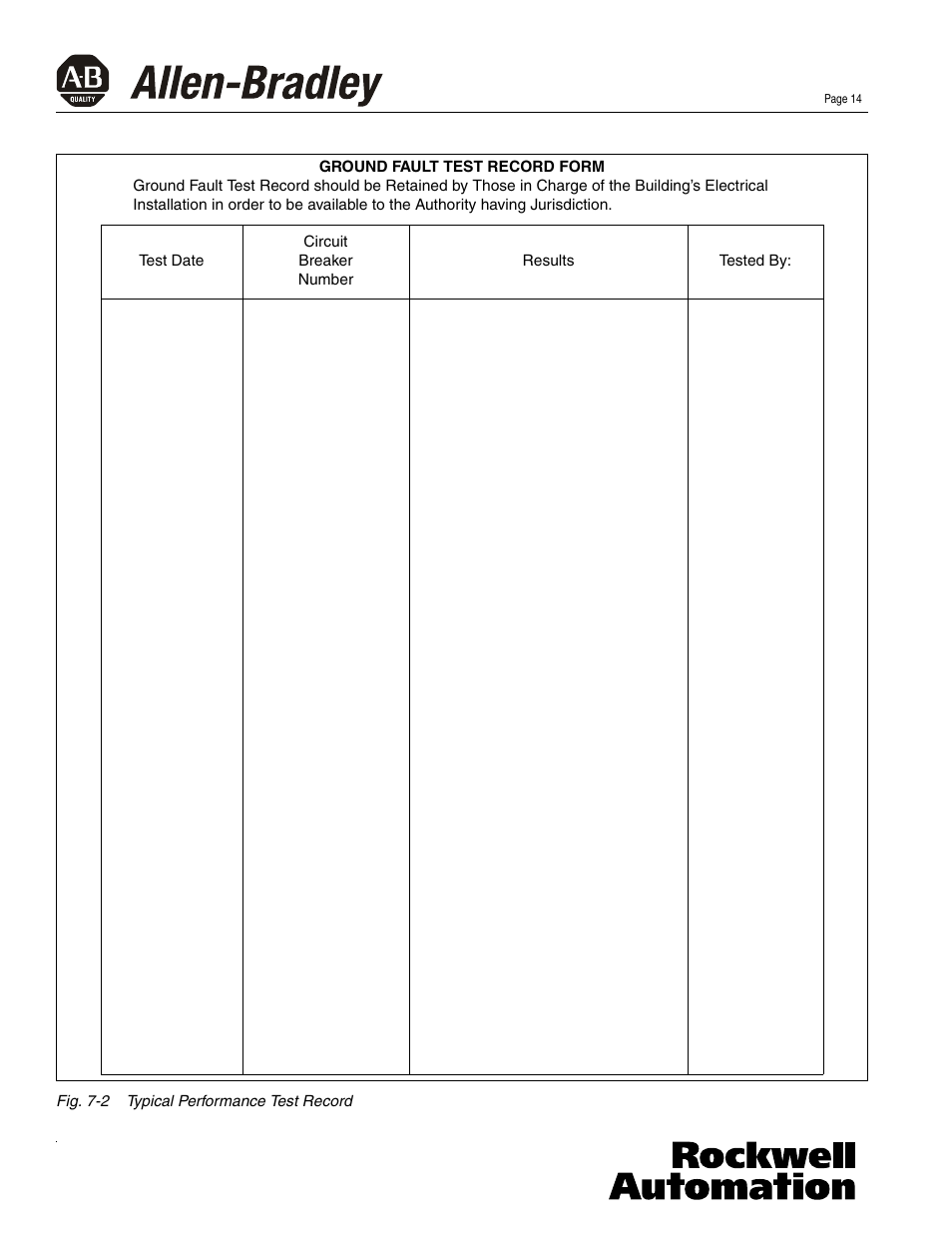 Rockwell Automation 140U N-Frame Circuti Breakers Instruction Leaflet for N-Frame Circuit Breakers User Manual | Page 14 / 16