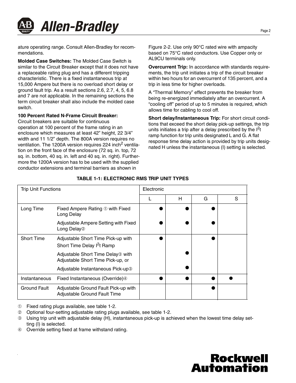 Rockwell Automation 140U N-Frame Circuti Breakers Instruction Leaflet for N-Frame Circuit Breakers User Manual | Page 2 / 16