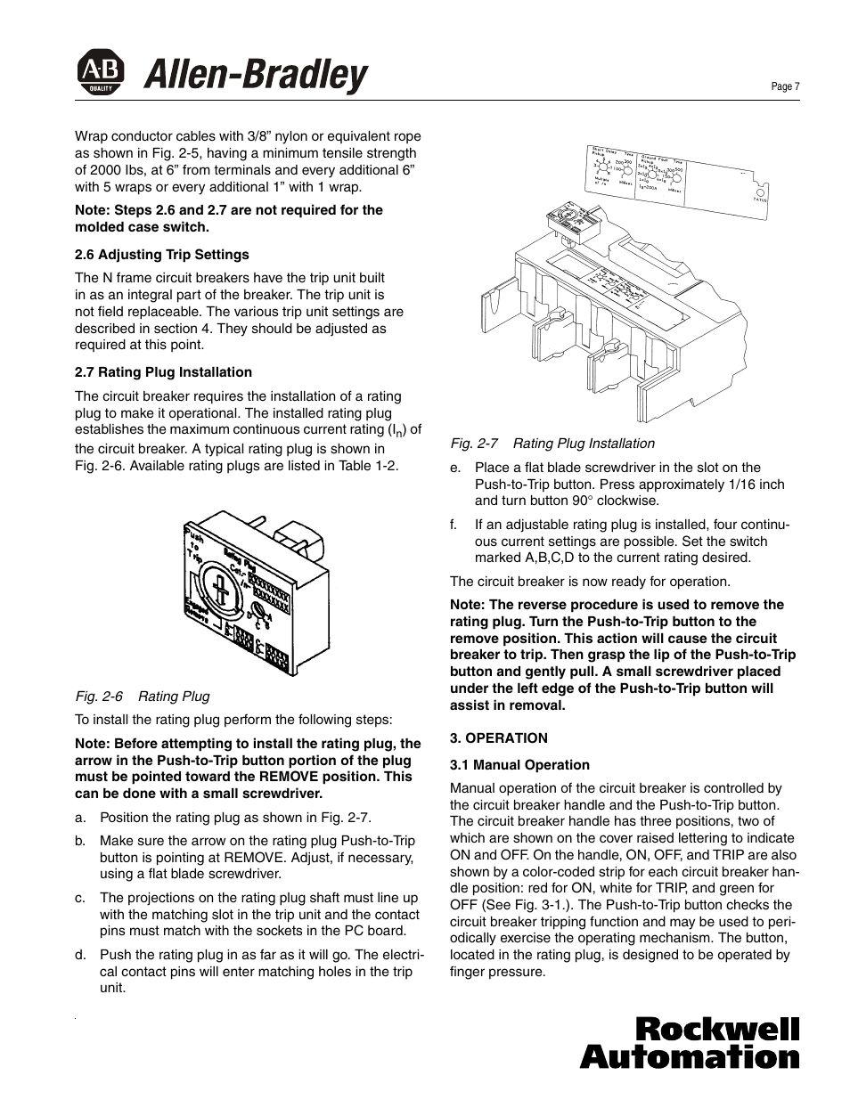 Rockwell Automation 140U N-Frame Circuti Breakers Instruction Leaflet for N-Frame Circuit Breakers User Manual | Page 7 / 16
