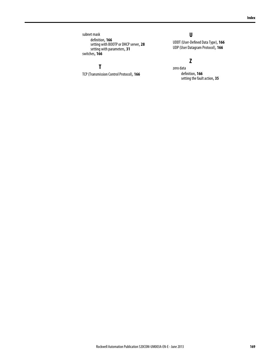 Rockwell Automation 25-COMM-E2P PowerFlex 25-COMM-E2P Dual-Port EtherNet/IP Adapter User Manual | Page 169 / 172