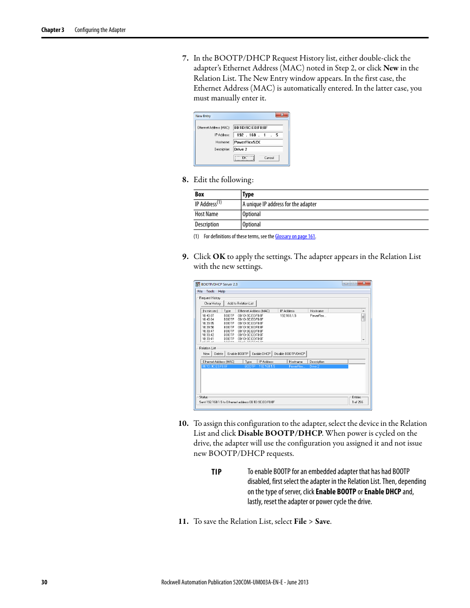 Rockwell Automation 25-COMM-E2P PowerFlex 25-COMM-E2P Dual-Port EtherNet/IP Adapter User Manual | Page 30 / 172