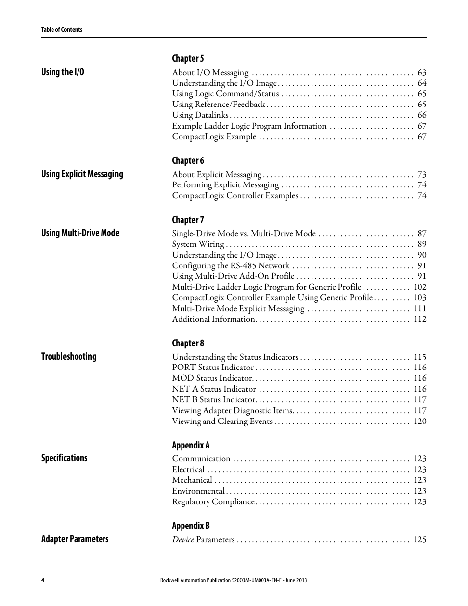 Rockwell Automation 25-COMM-E2P PowerFlex 25-COMM-E2P Dual-Port EtherNet/IP Adapter User Manual | Page 4 / 172