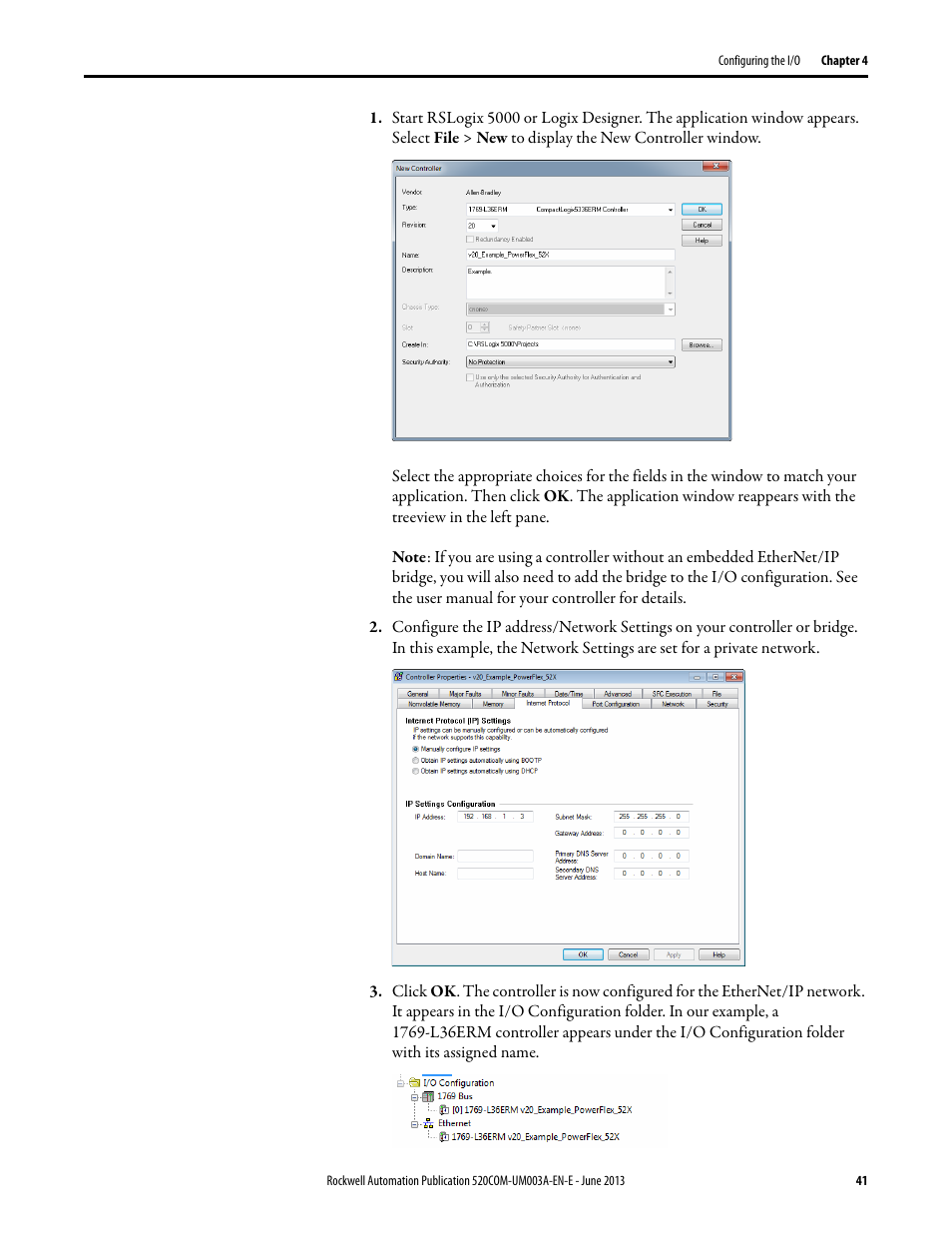 Rockwell Automation 25-COMM-E2P PowerFlex 25-COMM-E2P Dual-Port EtherNet/IP Adapter User Manual | Page 41 / 172