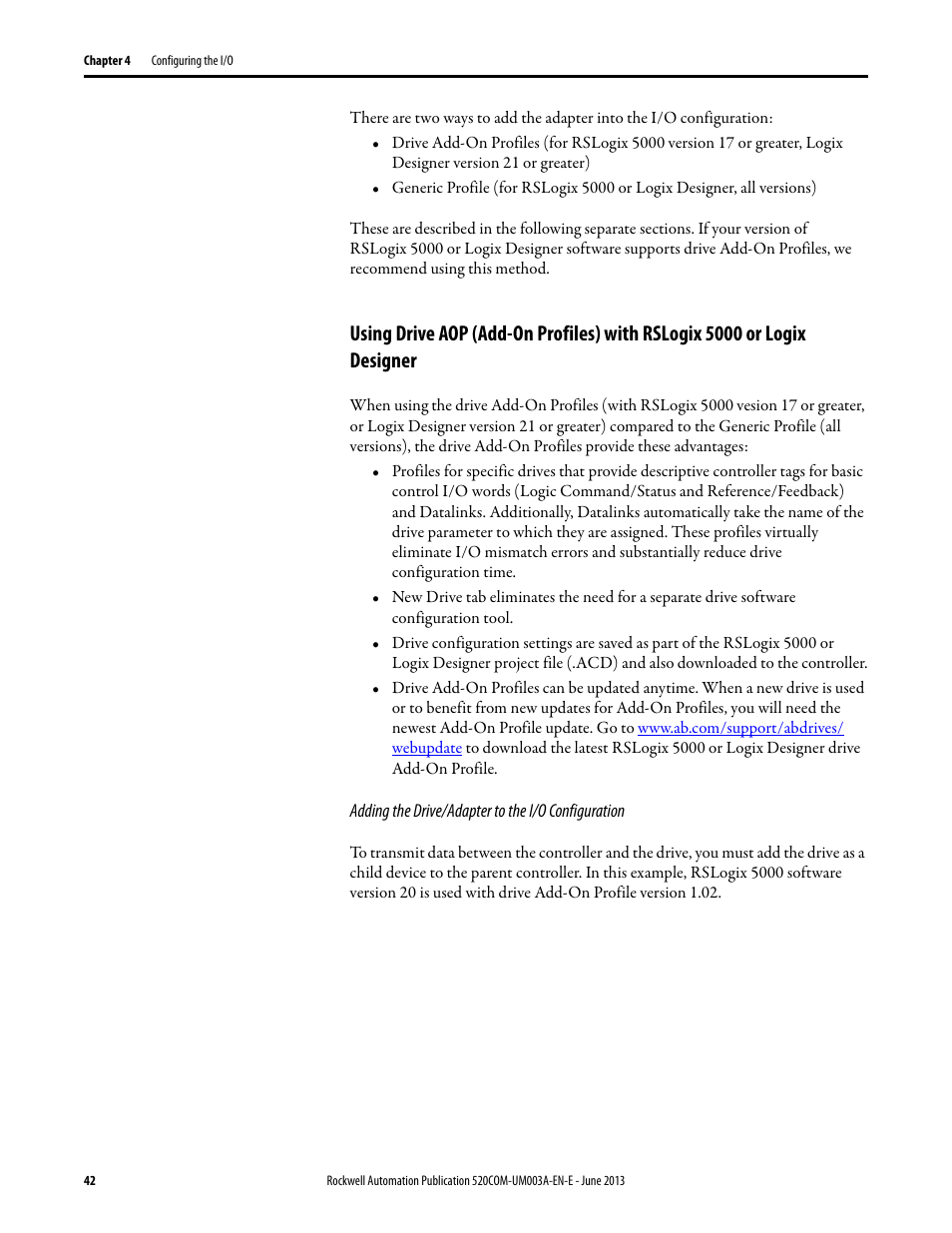 Rockwell Automation 25-COMM-E2P PowerFlex 25-COMM-E2P Dual-Port EtherNet/IP Adapter User Manual | Page 42 / 172
