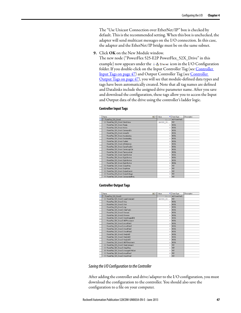 Rockwell Automation 25-COMM-E2P PowerFlex 25-COMM-E2P Dual-Port EtherNet/IP Adapter User Manual | Page 47 / 172