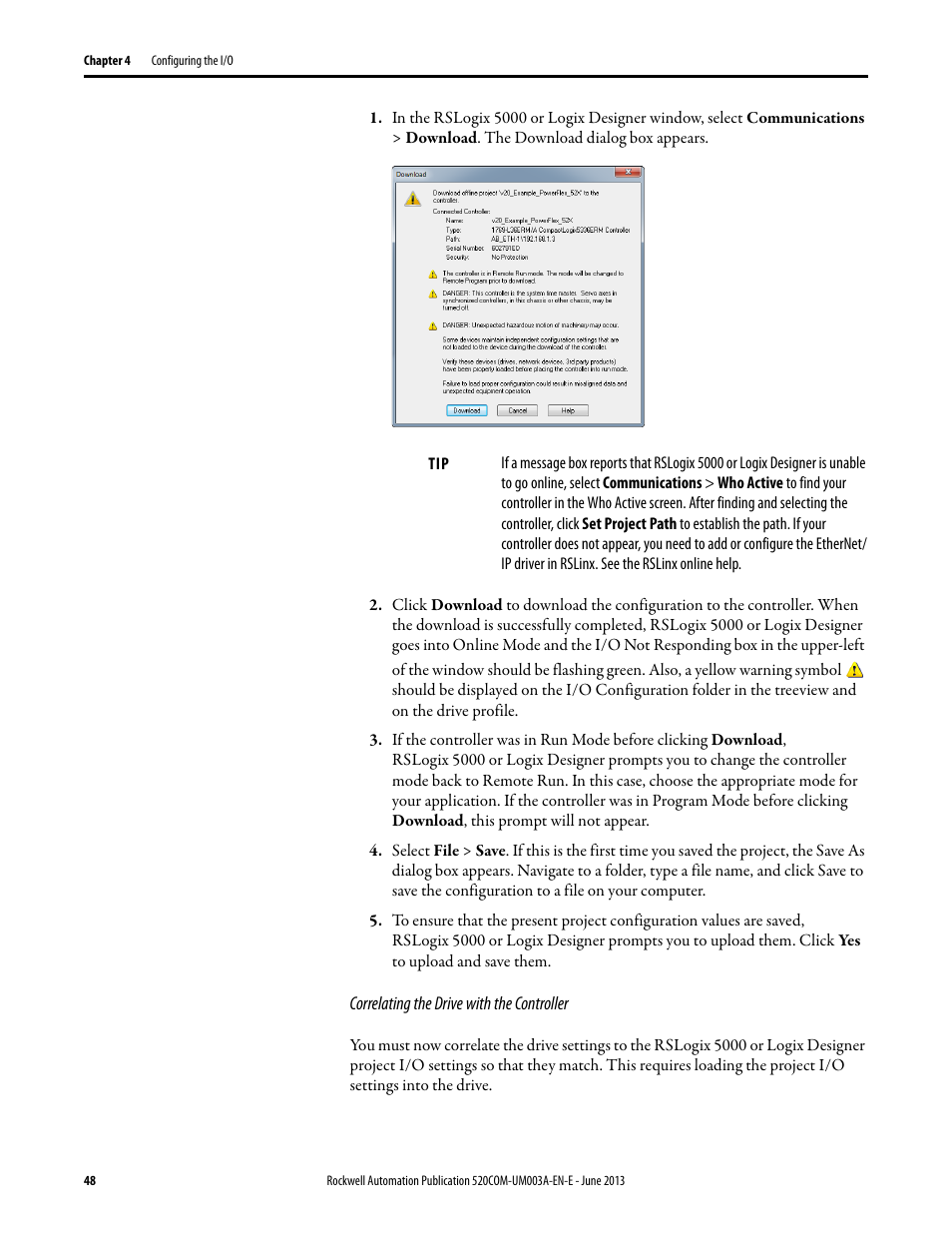 Rockwell Automation 25-COMM-E2P PowerFlex 25-COMM-E2P Dual-Port EtherNet/IP Adapter User Manual | Page 48 / 172