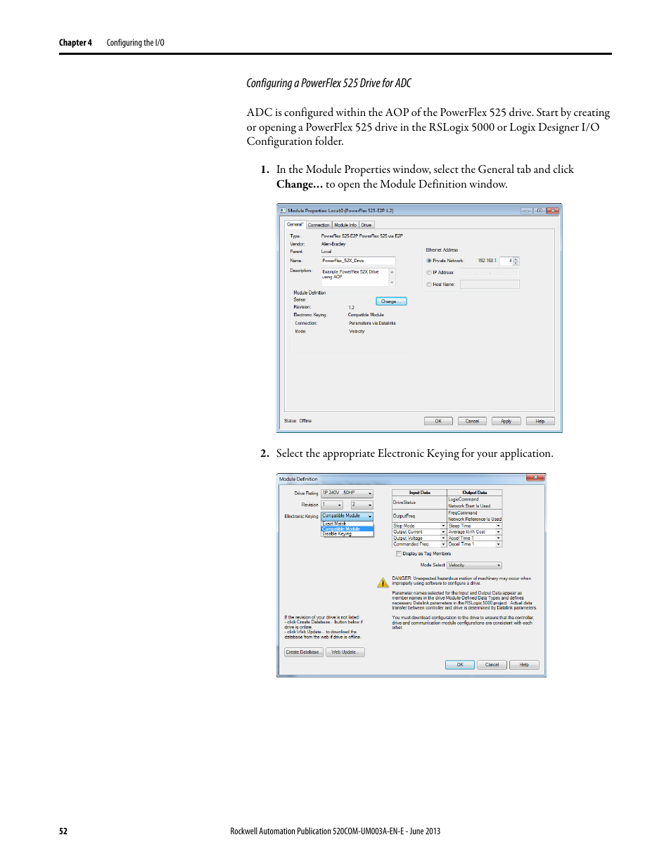 Rockwell Automation 25-COMM-E2P PowerFlex 25-COMM-E2P Dual-Port EtherNet/IP Adapter User Manual | Page 52 / 172