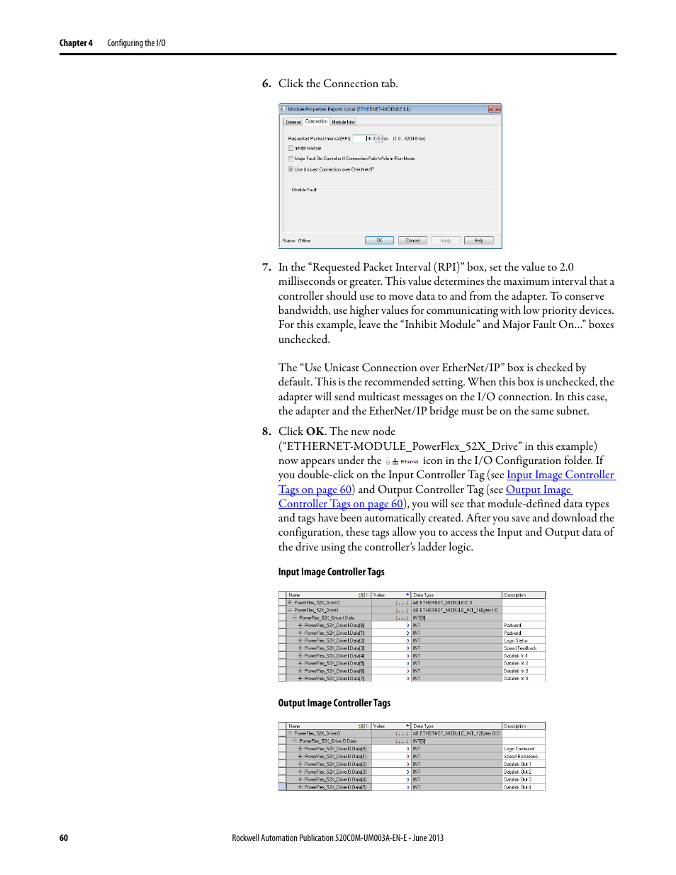 Rockwell Automation 25-COMM-E2P PowerFlex 25-COMM-E2P Dual-Port EtherNet/IP Adapter User Manual | Page 60 / 172
