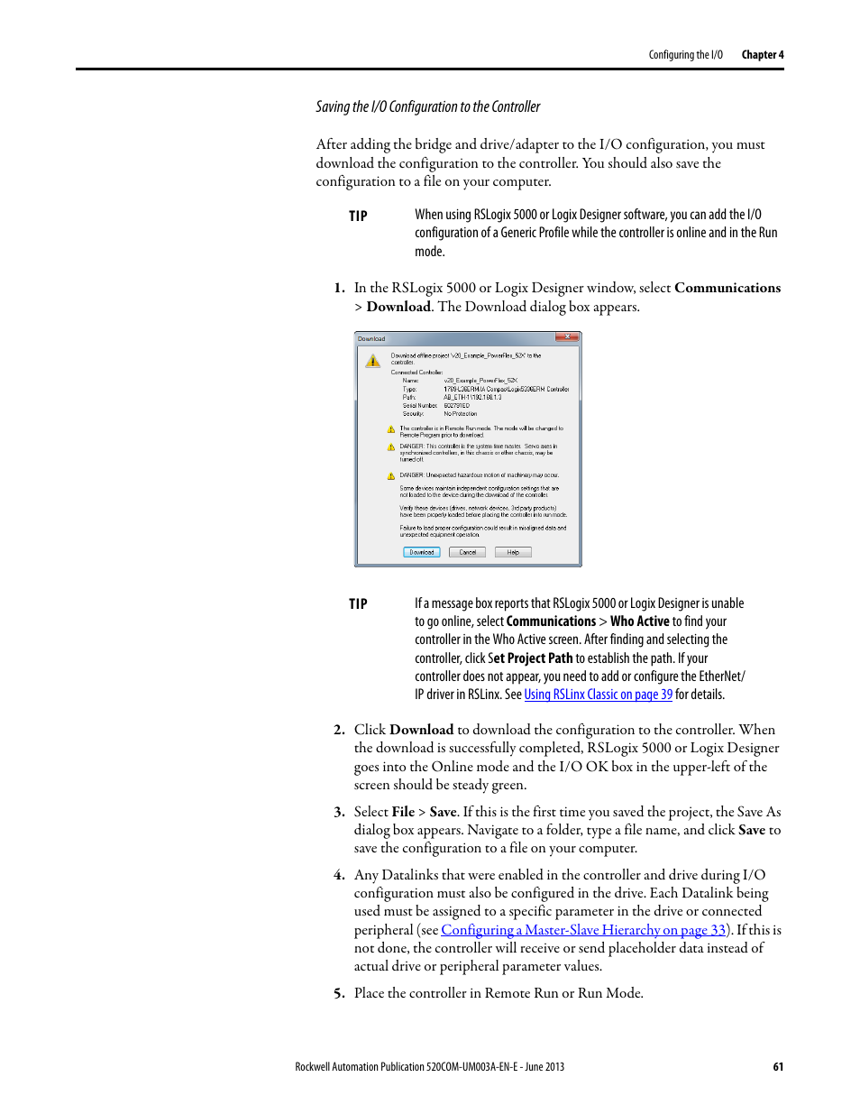 Rockwell Automation 25-COMM-E2P PowerFlex 25-COMM-E2P Dual-Port EtherNet/IP Adapter User Manual | Page 61 / 172