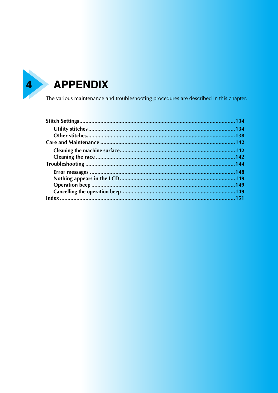 4appendix | Brother NX-450 User Manual | Page 134 / 155