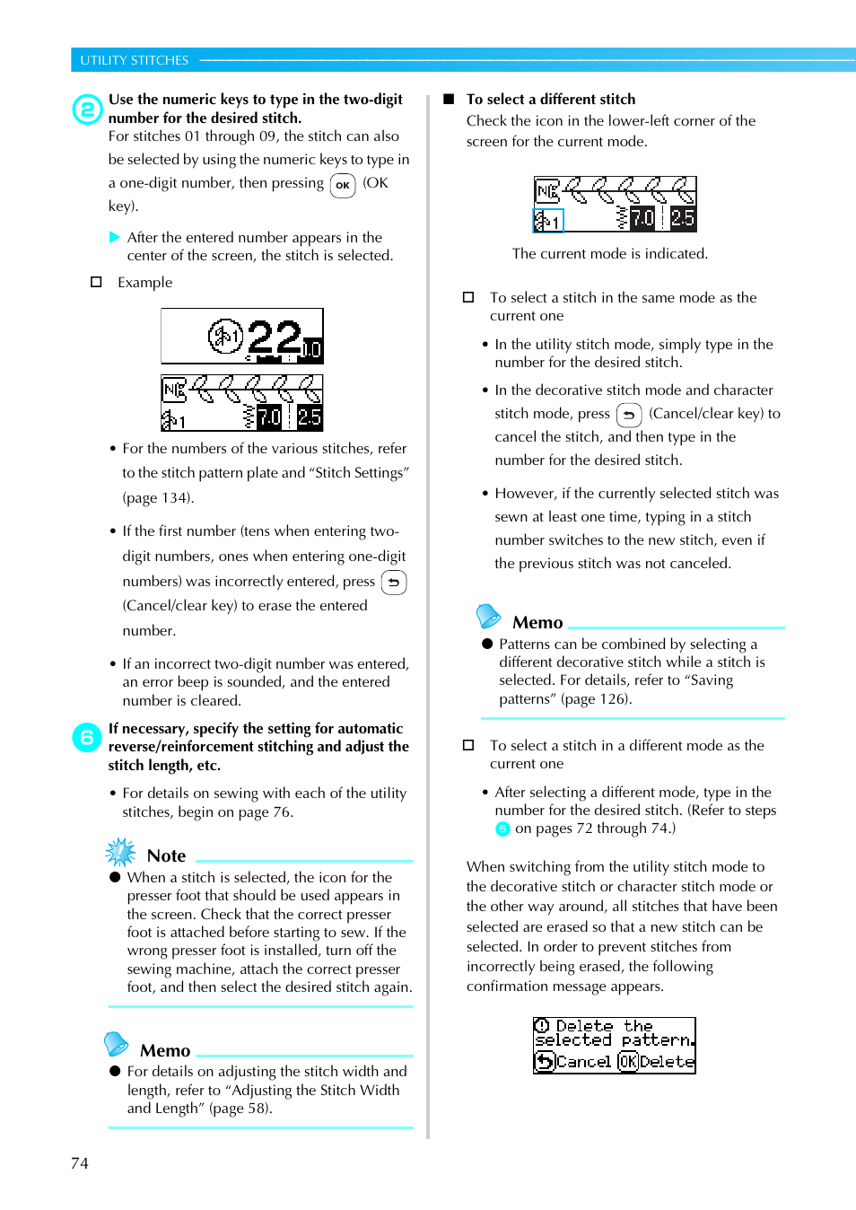 Brother NX-450 User Manual | Page 75 / 155
