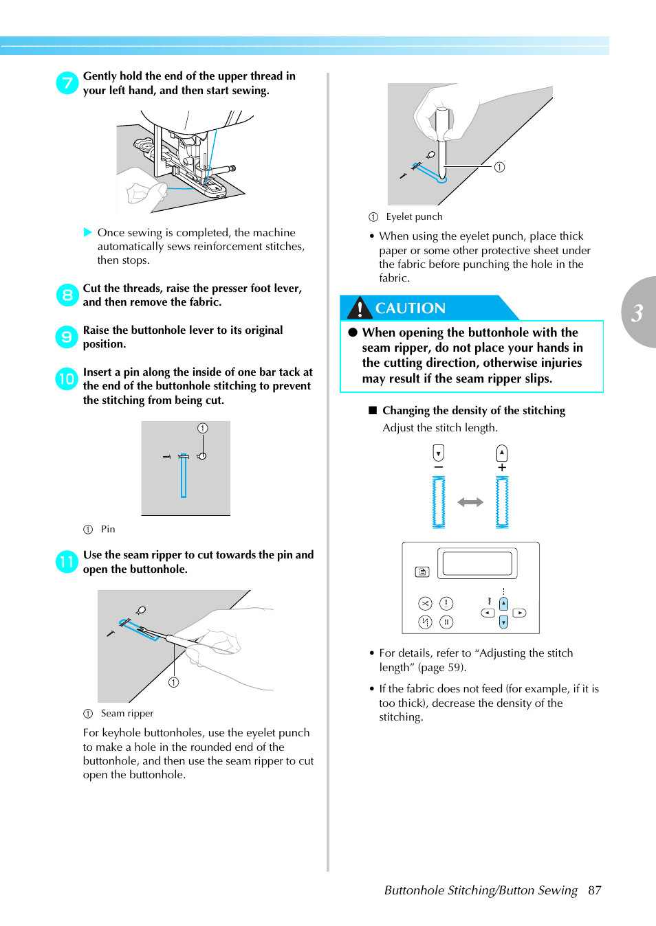 Caution | Brother NX-450 User Manual | Page 88 / 155