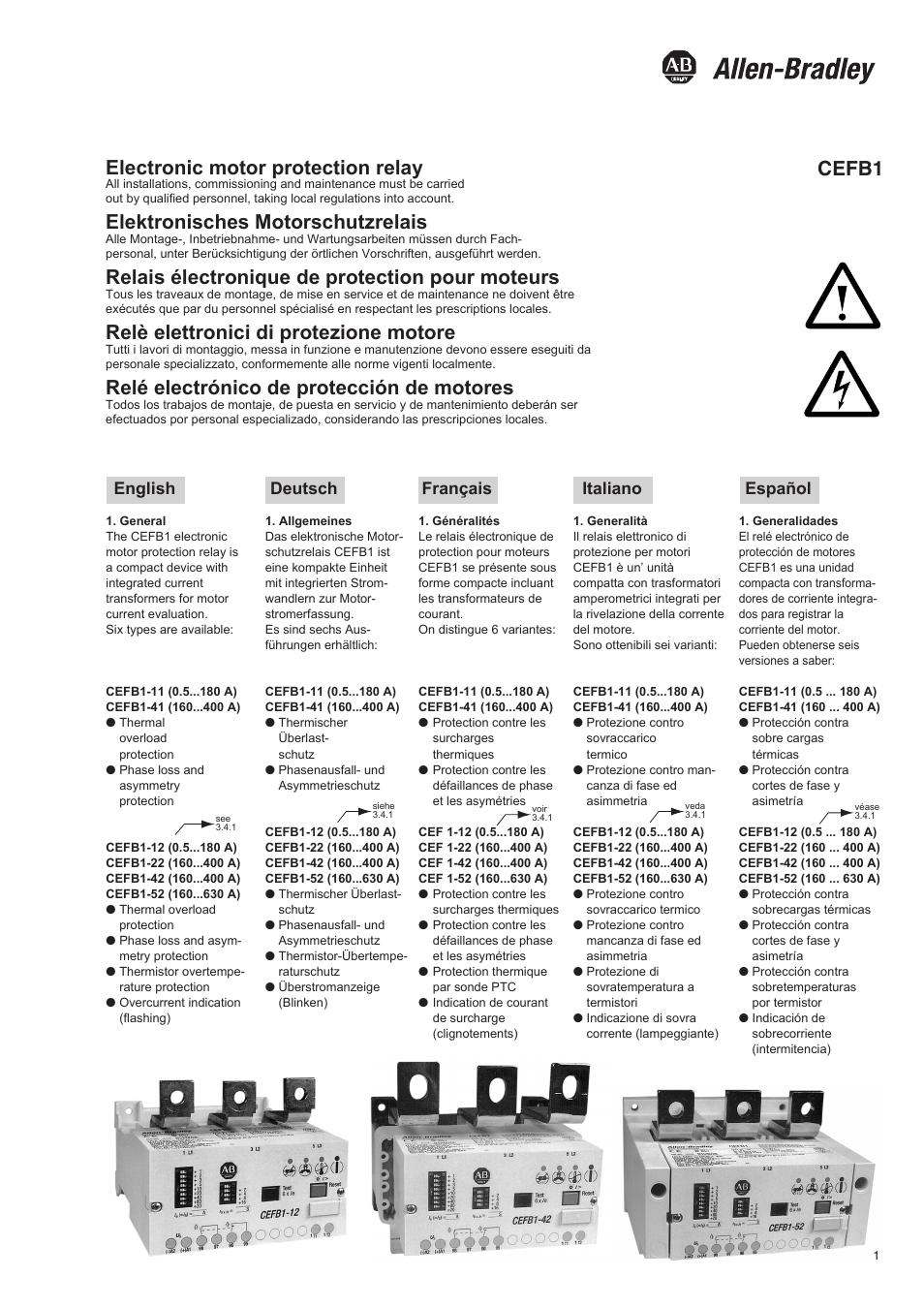 Rockwell Automation 193-EIMD Electronic Motor Protection Relay User Manual | 16 pages