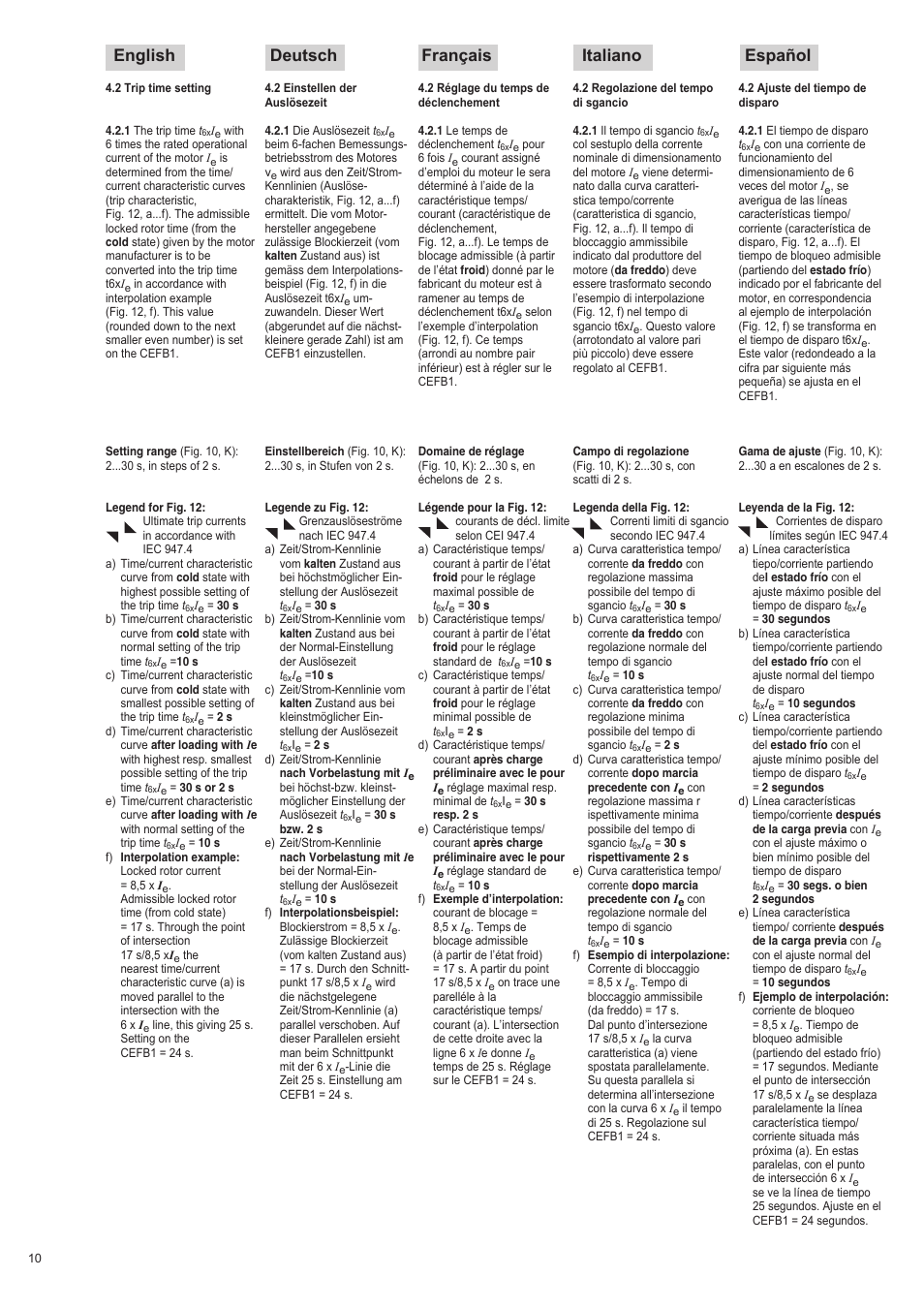 English deutsch français italiano español | Rockwell Automation 193-EIMD Electronic Motor Protection Relay User Manual | Page 10 / 16