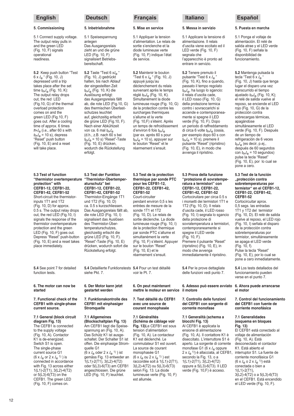 English deutsch français italiano español | Rockwell Automation 193-EIMD Electronic Motor Protection Relay User Manual | Page 12 / 16