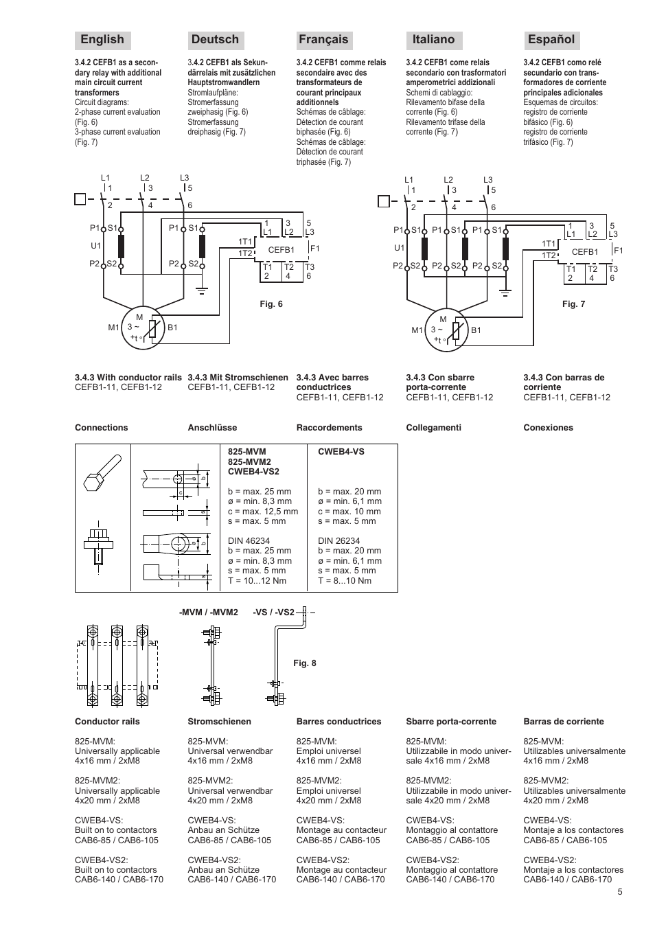 English deutsch français italiano español | Rockwell Automation 193-EIMD Electronic Motor Protection Relay User Manual | Page 5 / 16