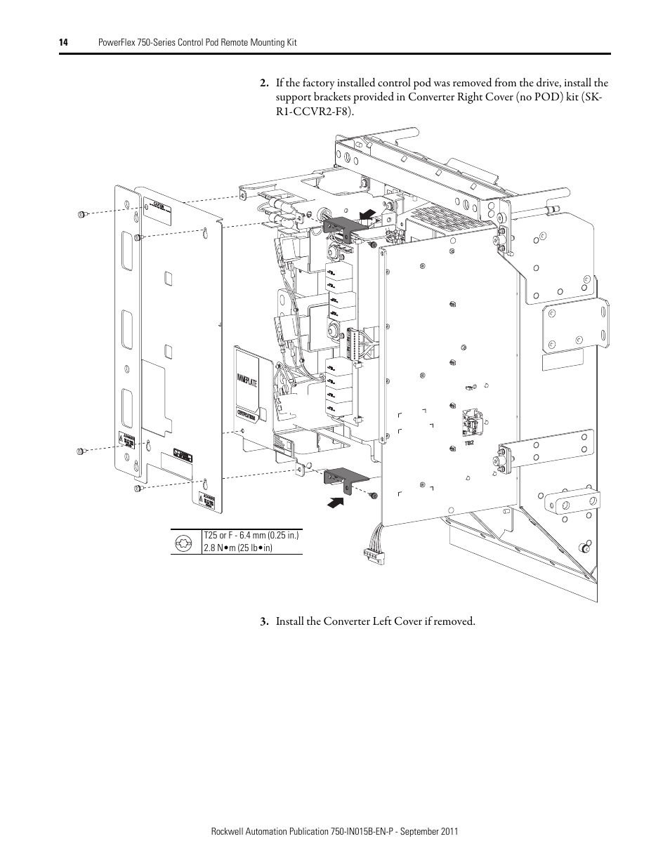 Rockwell Automation 21G 750-Series POD Remote Mounting Kit User Manual | Page 14 / 16