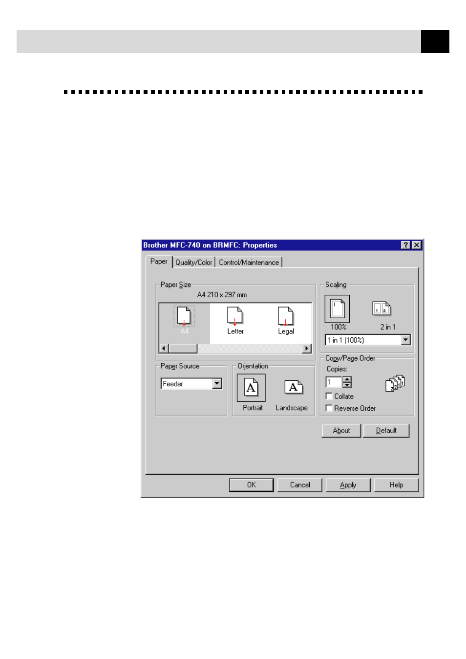 The paper tab | Brother MFC-730 User Manual | Page 165 / 218