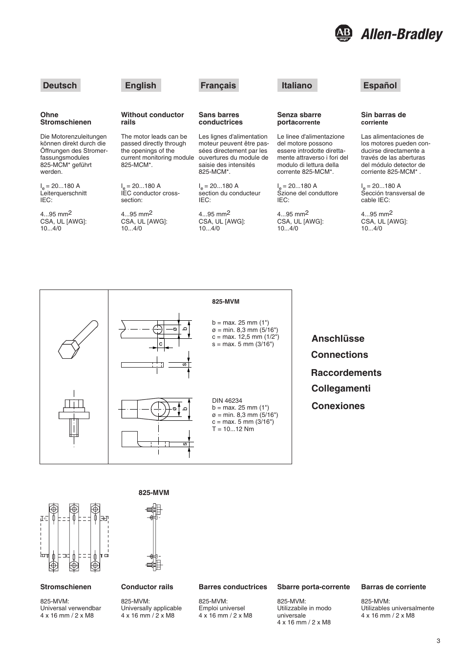 Deutsch english français italiano español | Rockwell Automation 825 Current Monitoring Modules User Manual | Page 4 / 5