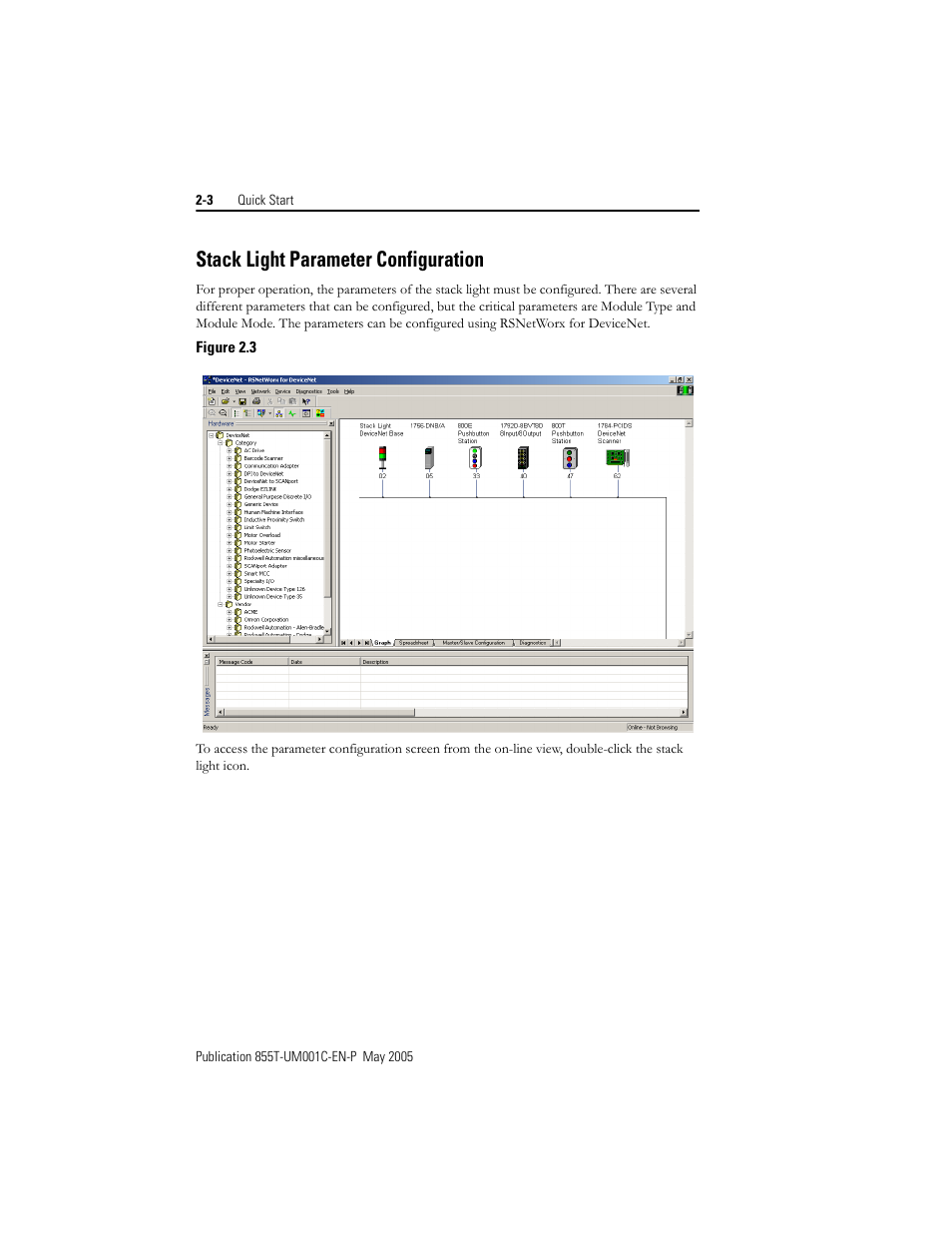 Stack light parameter configuration | Rockwell Automation 855T DeviceNet Stack Light User Manual User Manual | Page 16 / 72