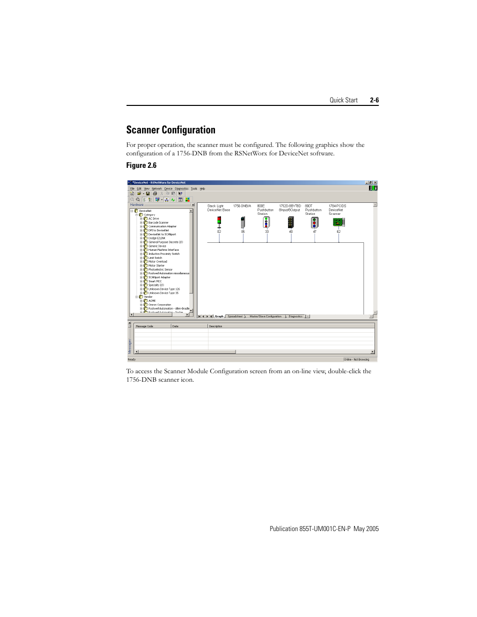 Scanner configuration | Rockwell Automation 855T DeviceNet Stack Light User Manual User Manual | Page 19 / 72