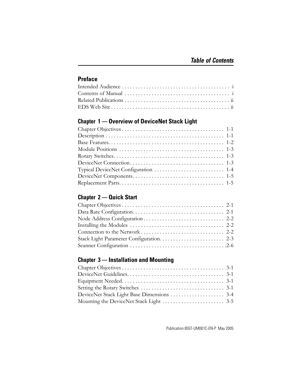 Rockwell Automation 855T DeviceNet Stack Light User Manual User Manual | Page 5 / 72
