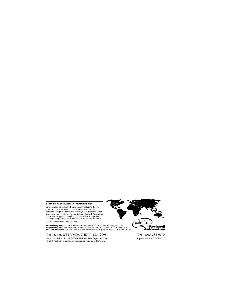 Rockwell Automation 855T DeviceNet Stack Light User Manual User Manual | Page 72 / 72