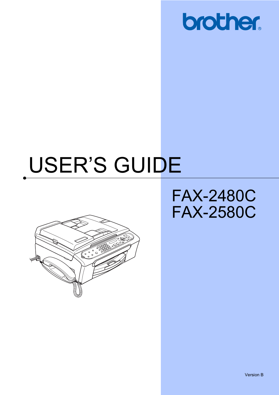 Brother FAX-2480C User Manual | 164 pages