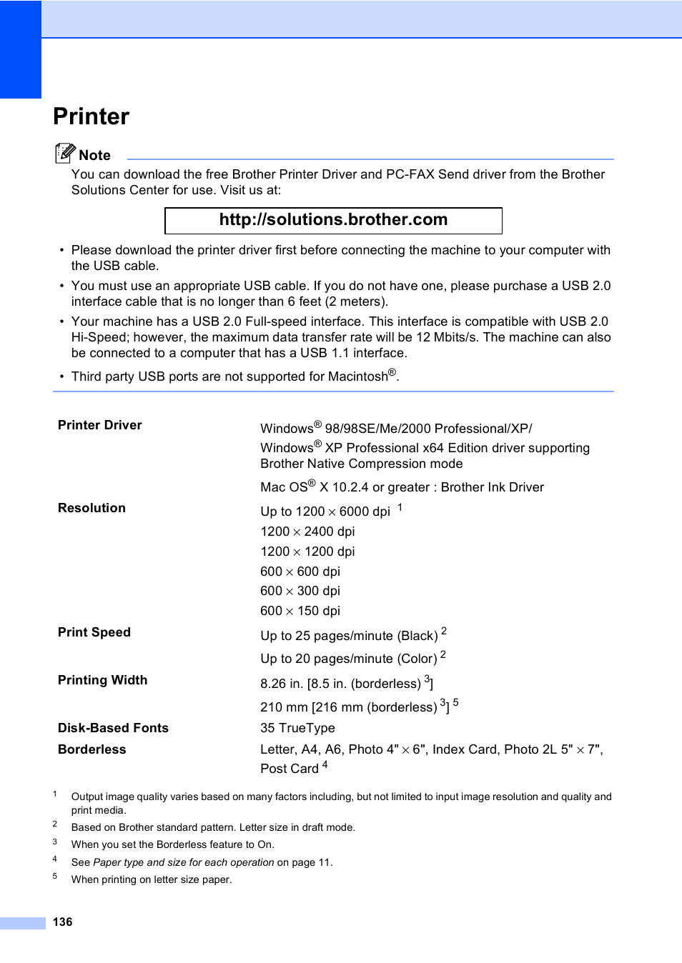 Printer | Brother FAX-2480C User Manual | Page 152 / 164