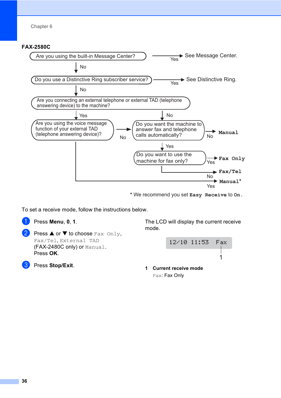 Brother FAX-2480C User Manual | Page 52 / 164