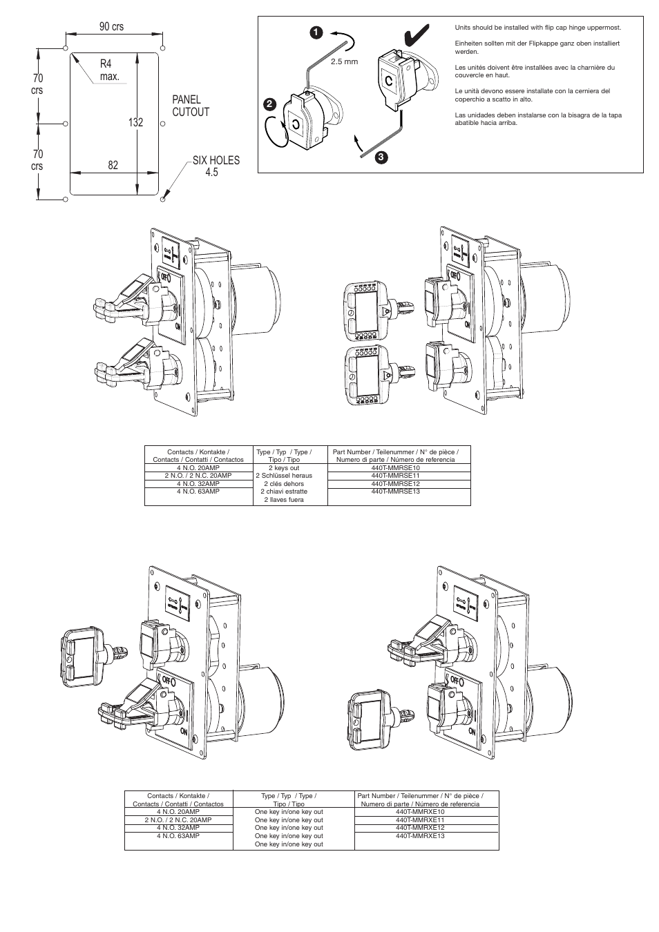 Rockwell Automation 440T Prosafe Dual Key Rotary Key Switches User Manual | Page 2 / 4