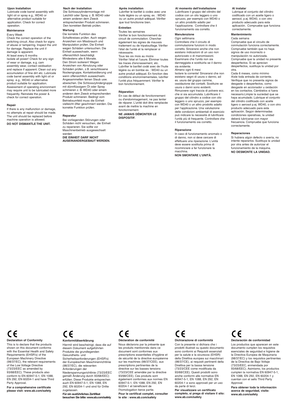 Rockwell Automation 440T Prosafe Dual Key Rotary Key Switches User Manual | Page 3 / 4