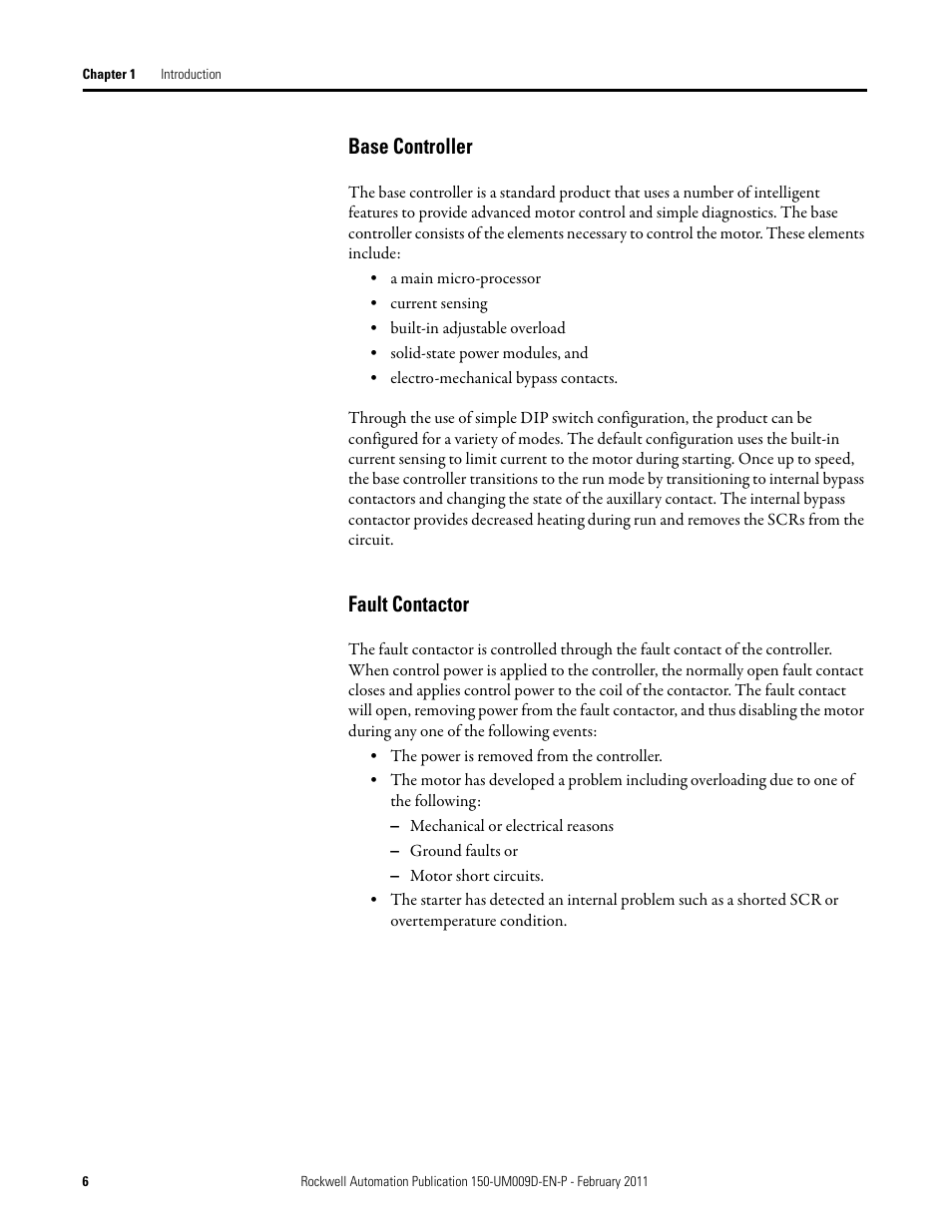 Base controller, Fault contactor | Rockwell Automation 150-E SMC Elevator Users Manual User Manual | Page 6 / 32