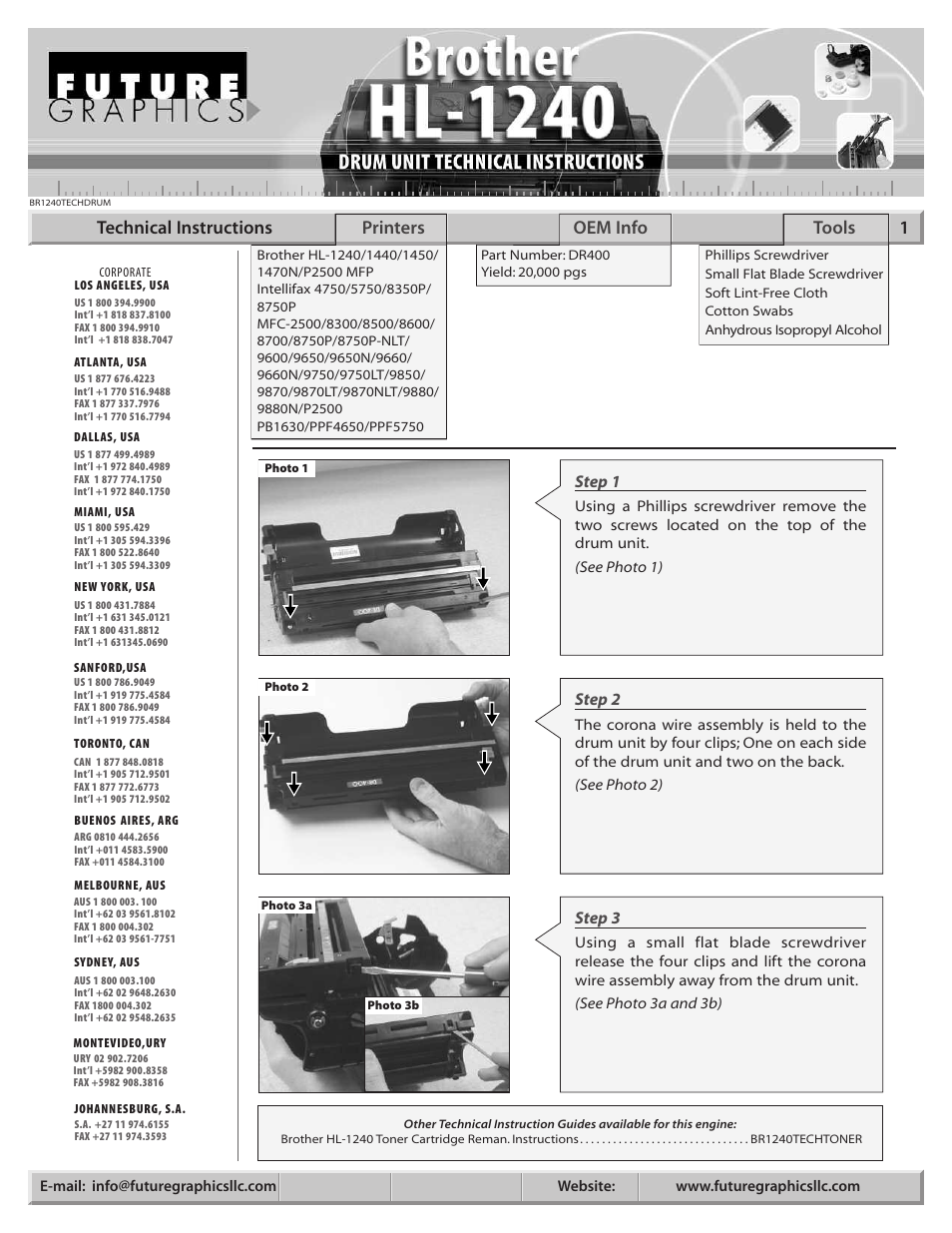 Brother HL-1240 User Manual | 4 pages