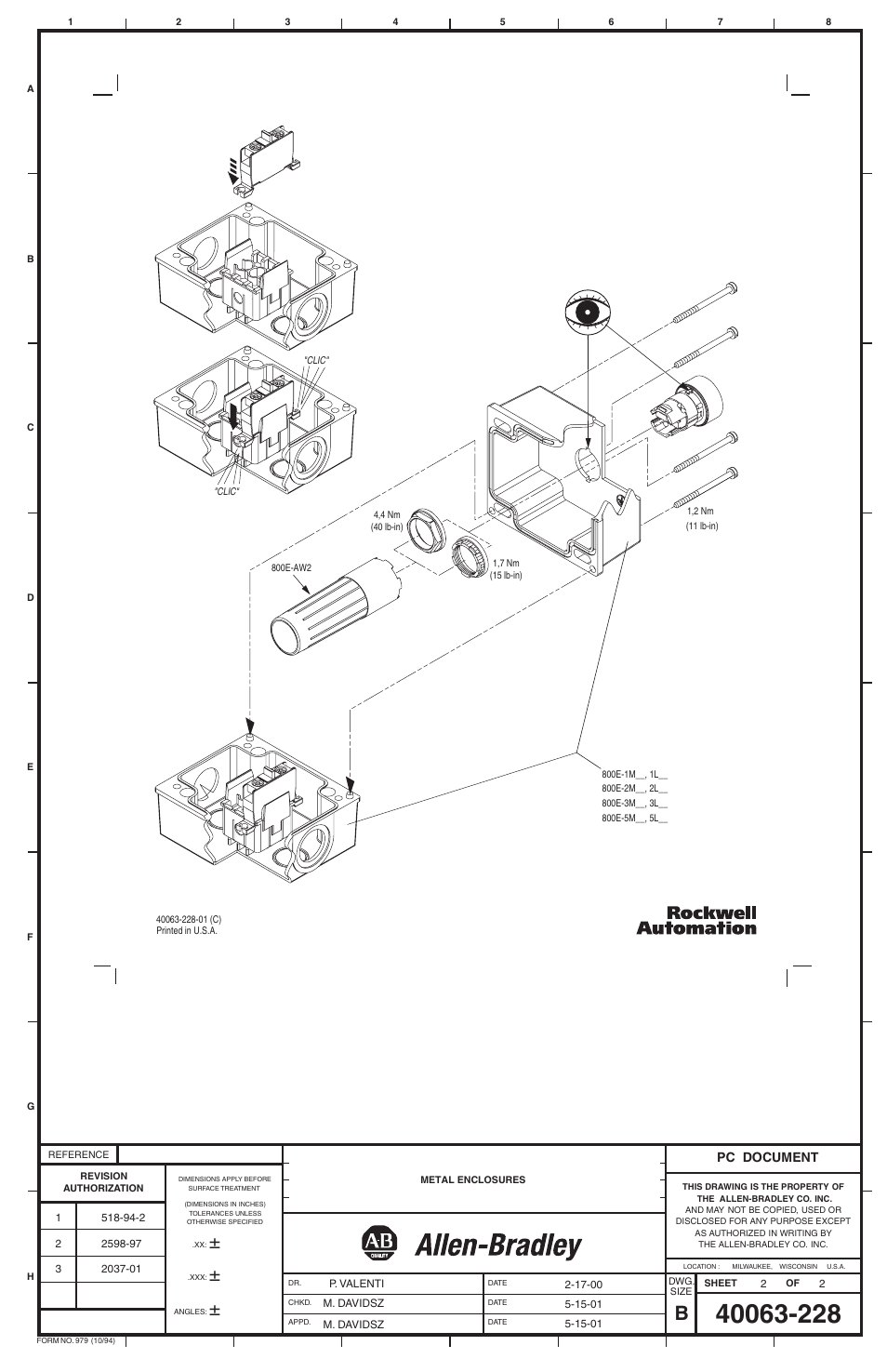 Pc document | Rockwell Automation 800E-3BX_3DB_3RB Metal Enclosures User Manual | Page 2 / 2