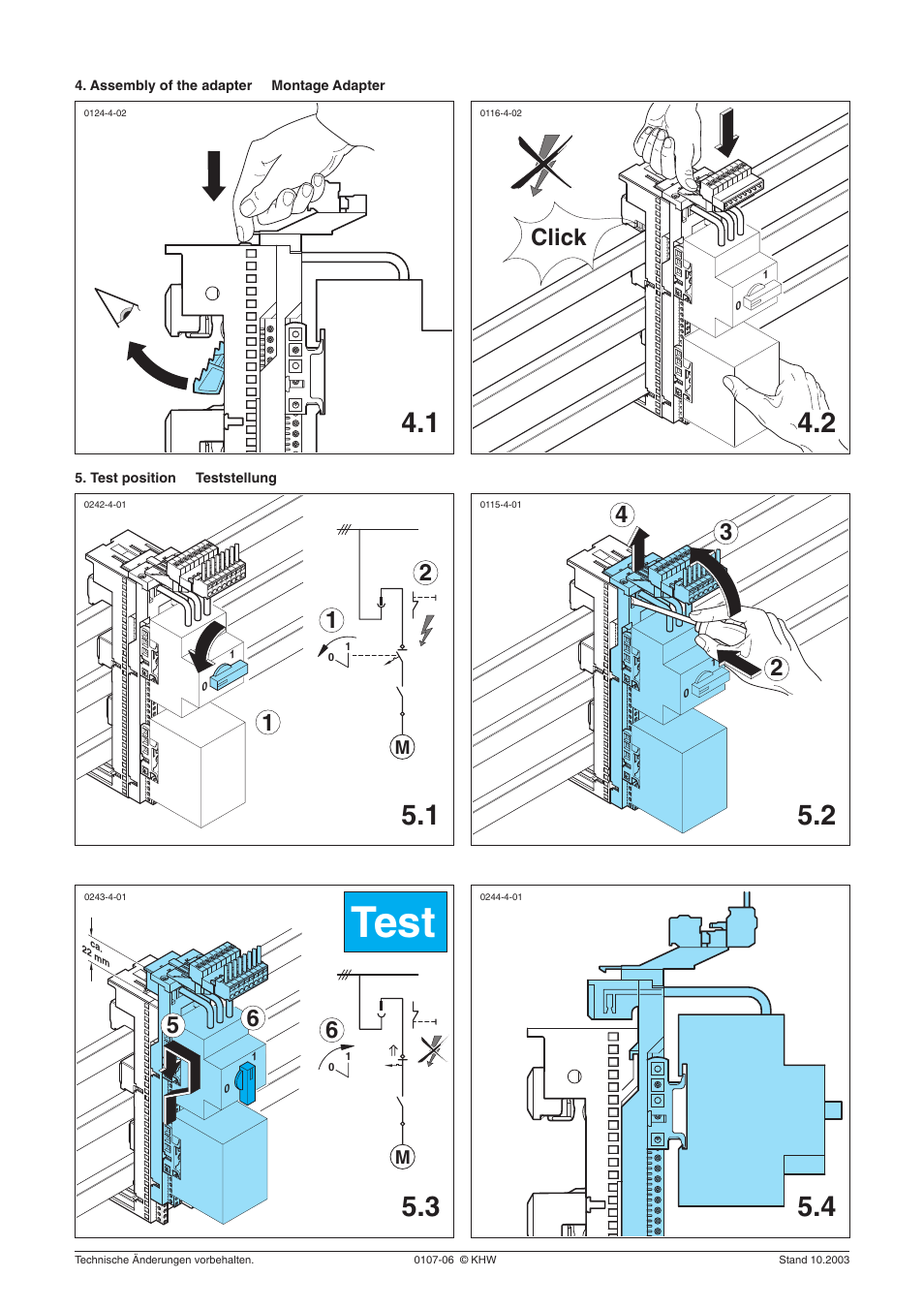 Test, Click | Rockwell Automation 141A Iso Busbar Modules User Manual | Page 3 / 4