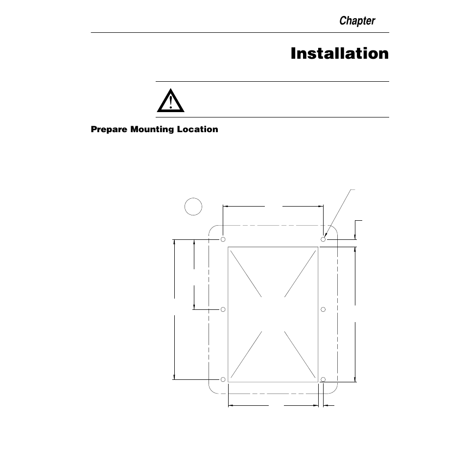Installation, Drilling pattern and dimensions, Figure 2.1 | Chapter | Rockwell Automation 160 SSC Remote Keypad User Manual User Manual | Page 13 / 21