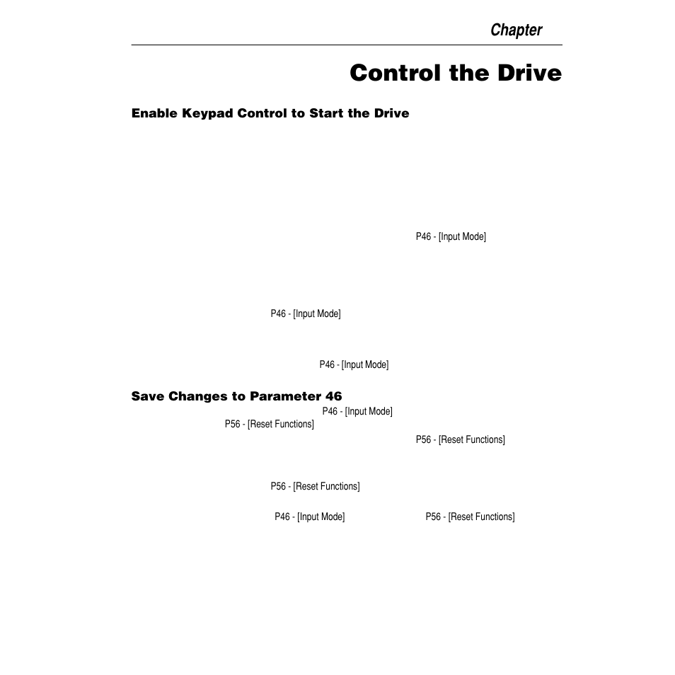 Control the drive, Press the escape key to enter the program mode, Press the enter key to display the parameter value | Press the select key to enter the edit mode, Press the enter key to save the new value, Chapter | Rockwell Automation 160 SSC Remote Keypad User Manual User Manual | Page 15 / 21