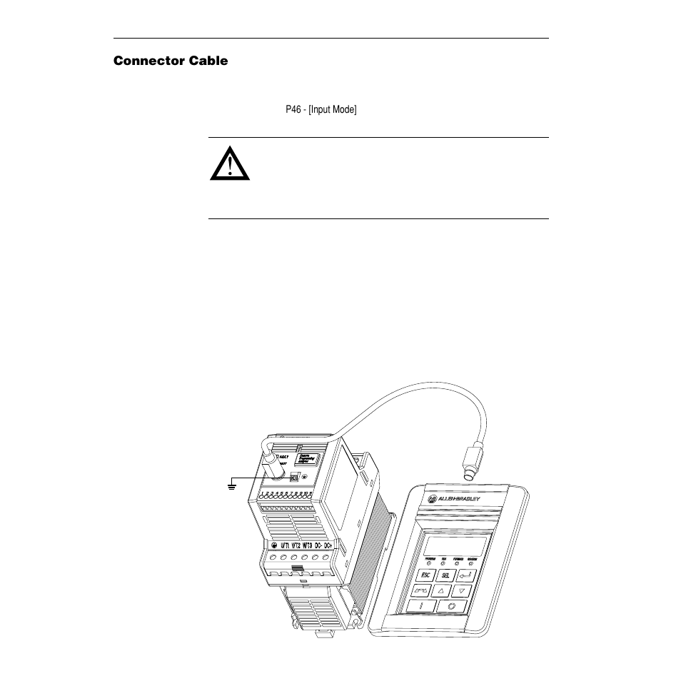 Keypad to drive cable connection, Figure 1.5 | Rockwell Automation 160 SSC Remote Keypad User Manual User Manual | Page 8 / 21