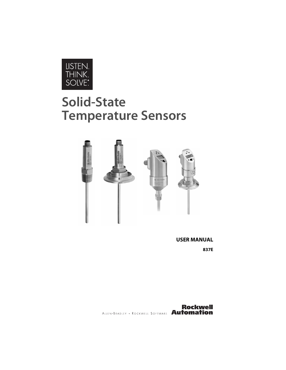Rockwell Automation 837E Solid-State Temperature Sensors User Manual | 32 pages