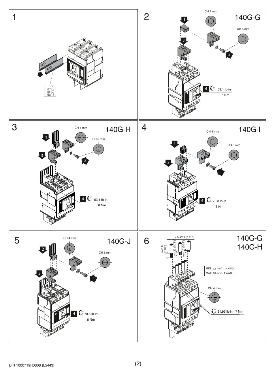 Rockwell Automation 140G-x-MTL63_MTL64 Multi-Cable Terminal Lugs User Manual | Page 2 / 3